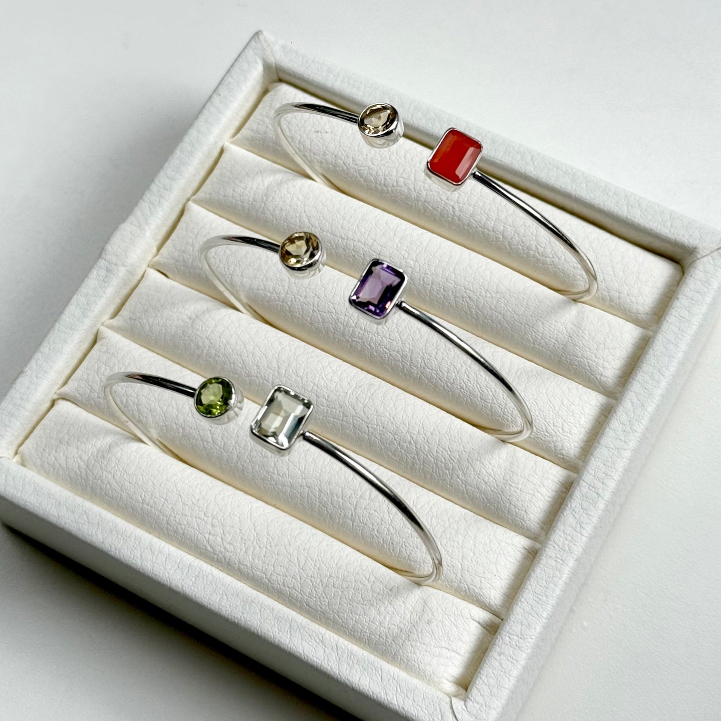 Silver925 2stone bangle 1