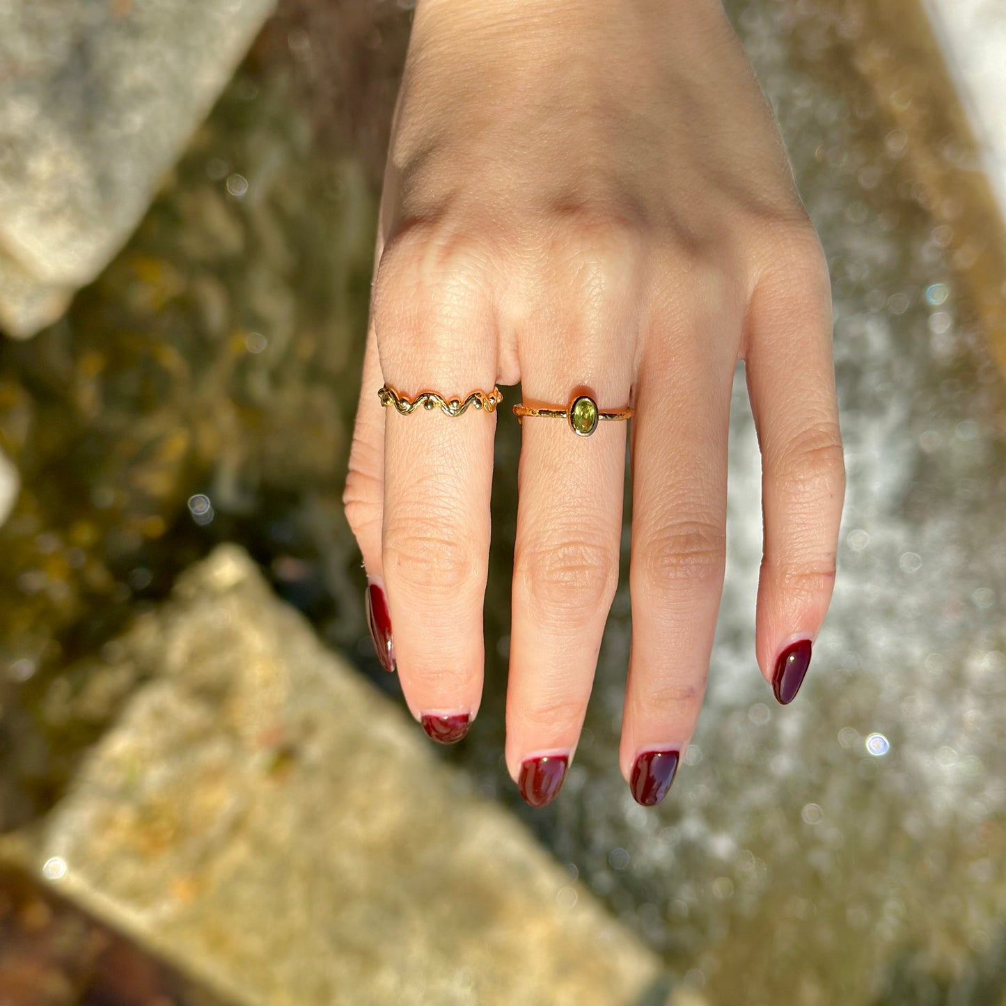 Brass petit ring 54