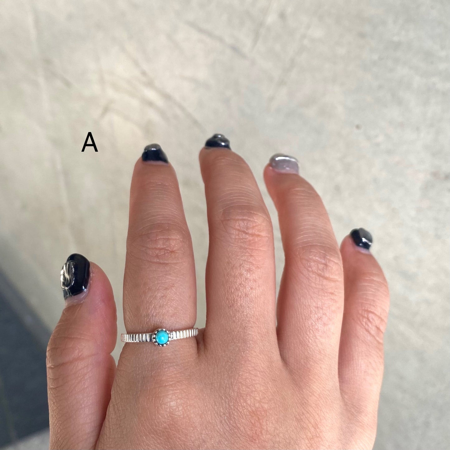 Silver925 petit ring〈blue〉