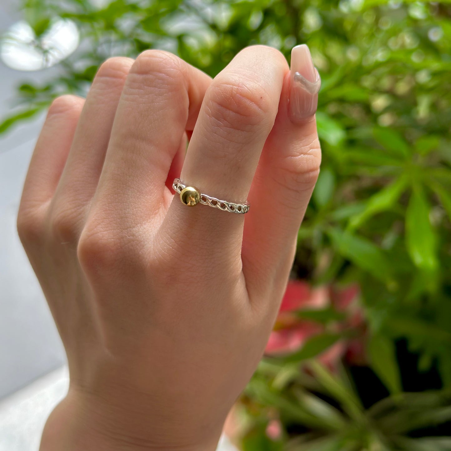Silver925×Brass plain ring 5