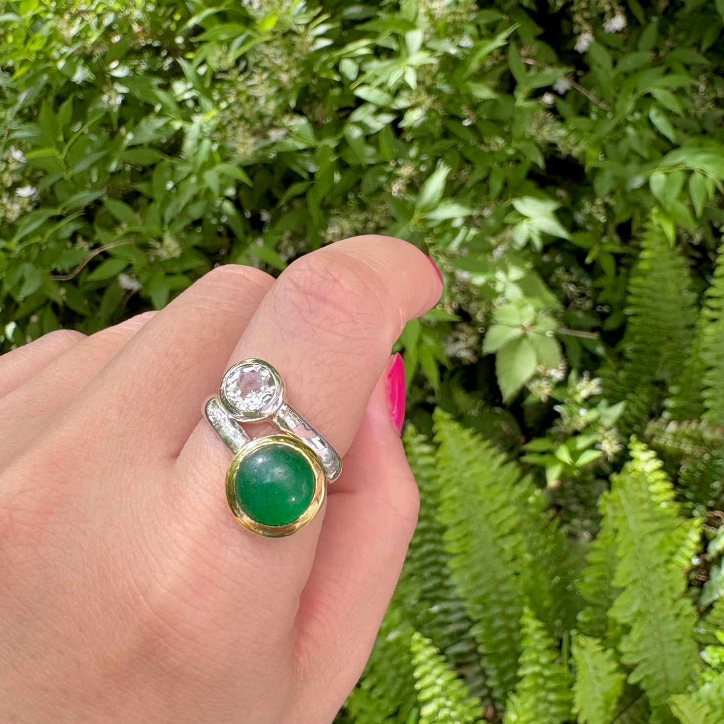 Silver925 2stone ring 9