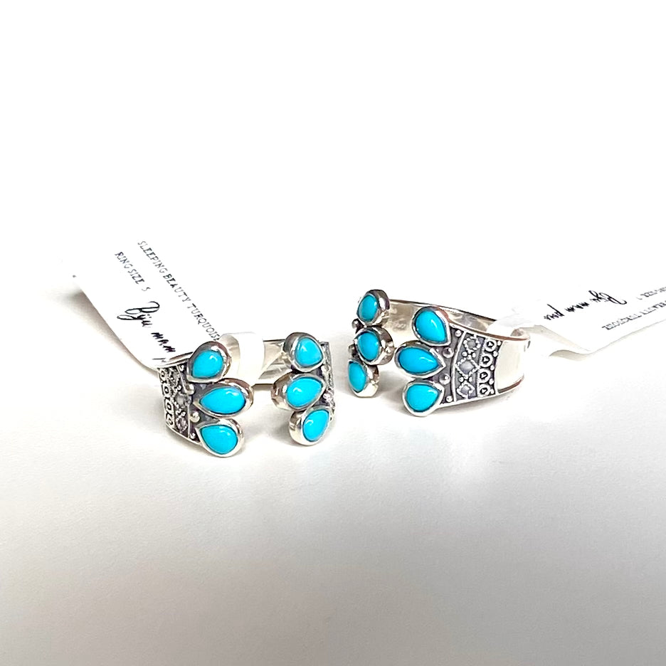 【poco】Turquoise design ring 4