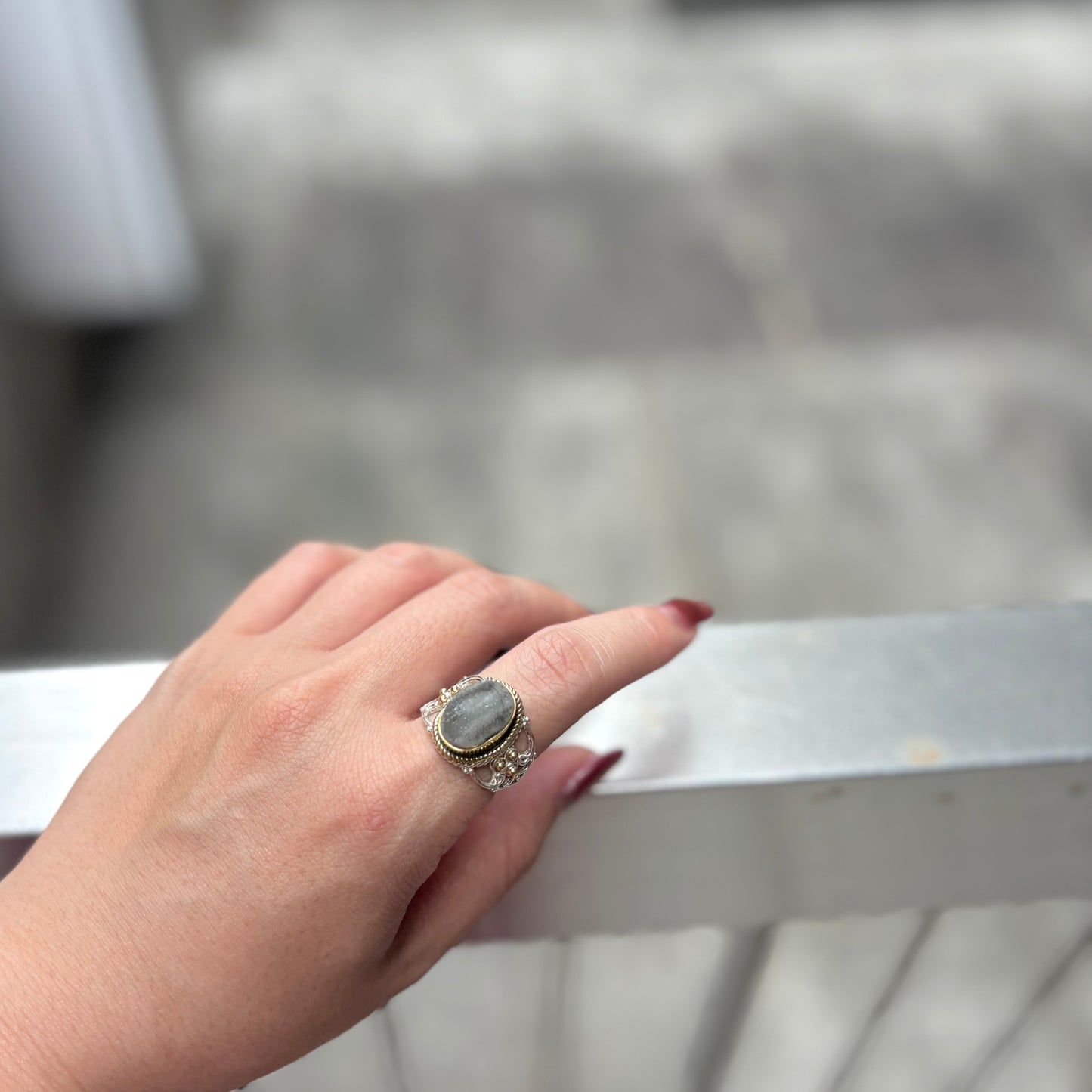 Connect ring〈 Druzy 〉
