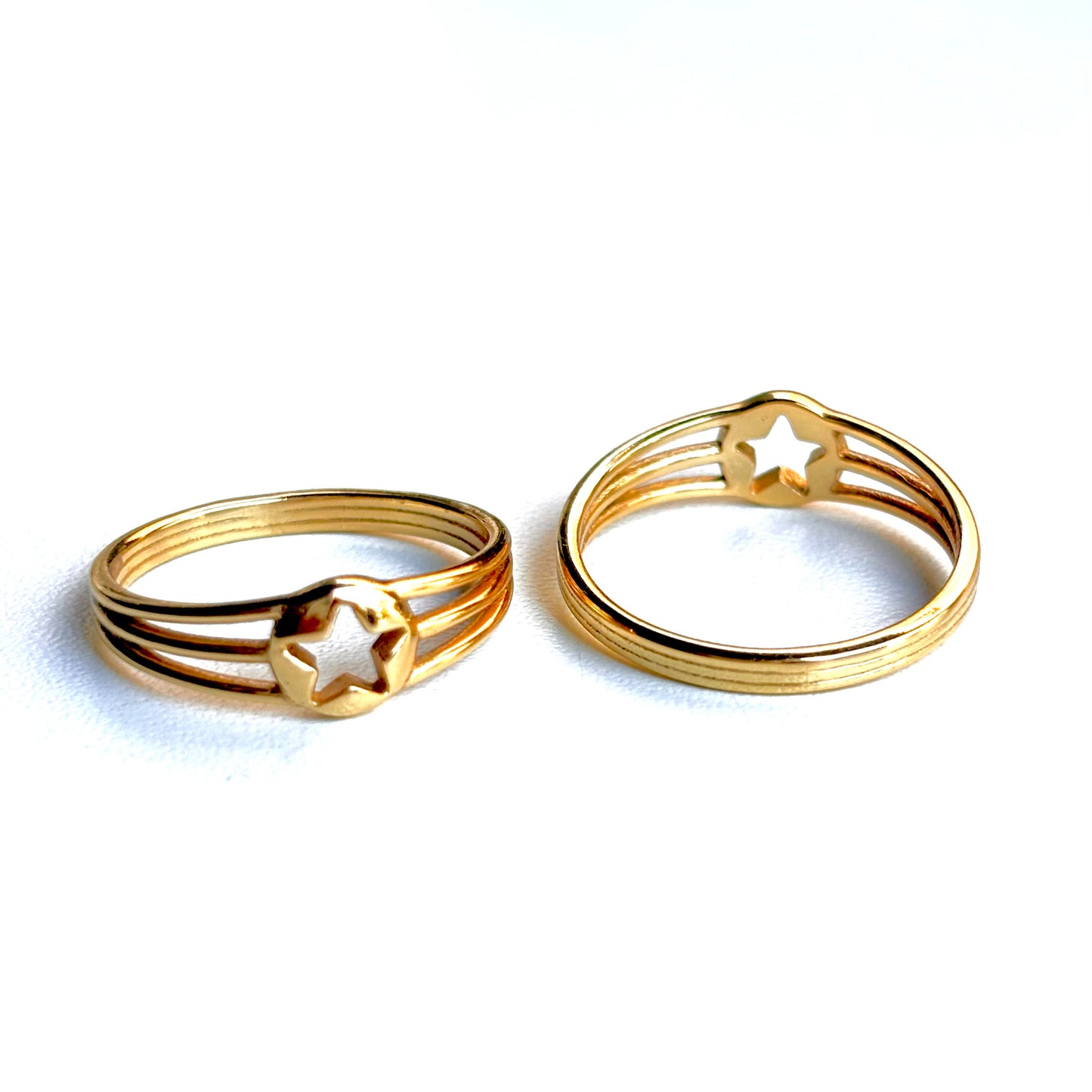 Brass star plain ring 7