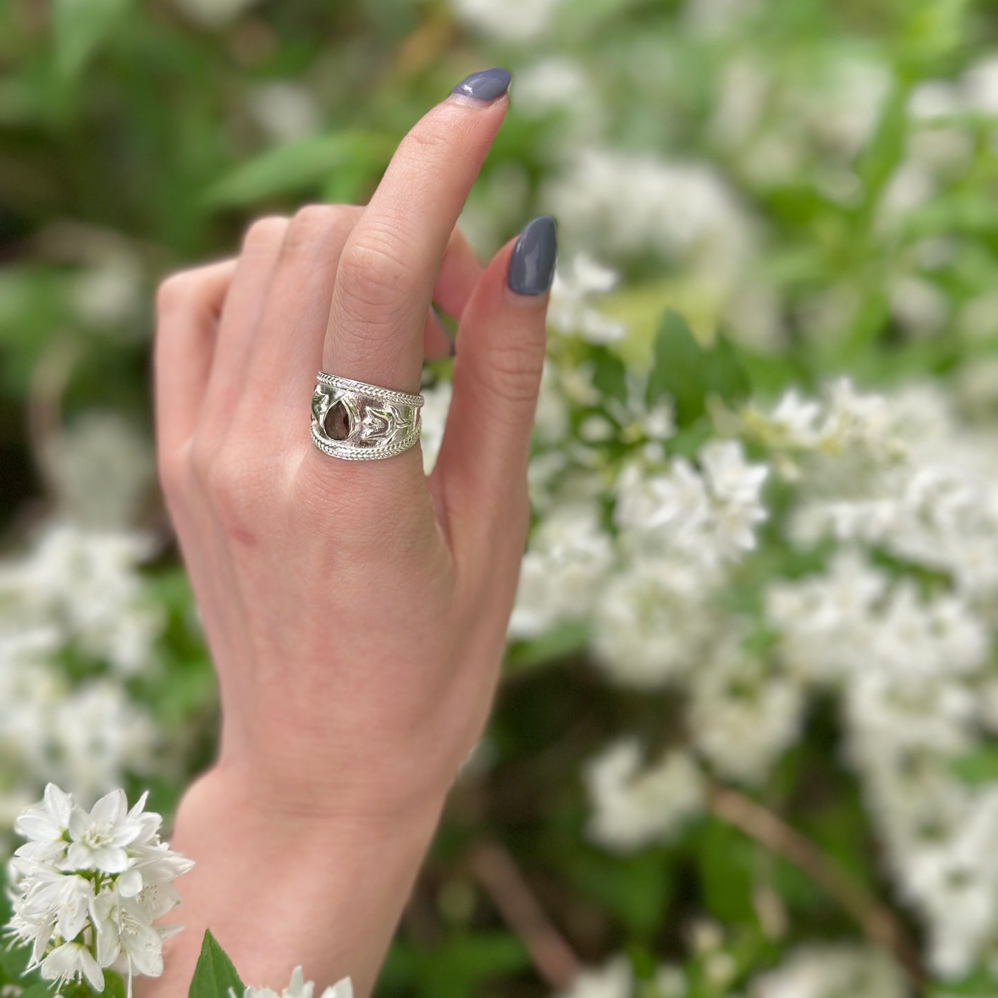 Flower design ring 11