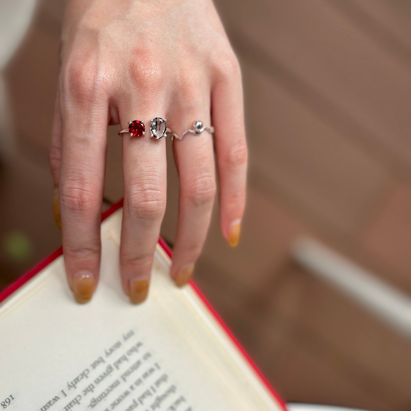 Silver925 2stone ring 16