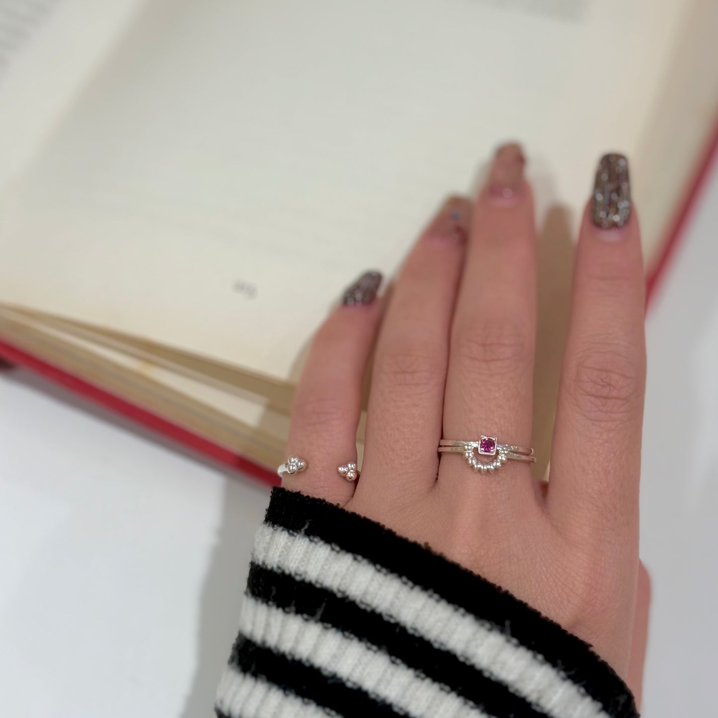 Silver925 1stone ring 1