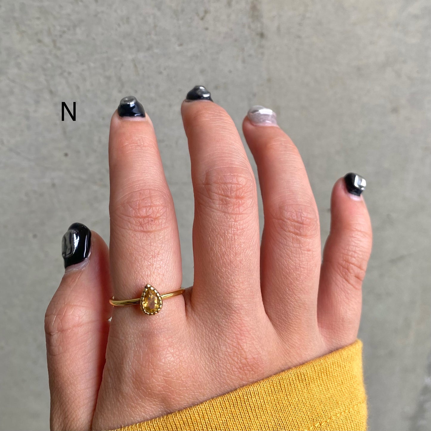Brass petit ring〈yellow〉