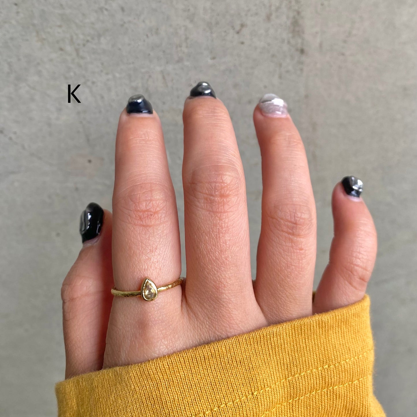 Brass petit ring〈yellow〉