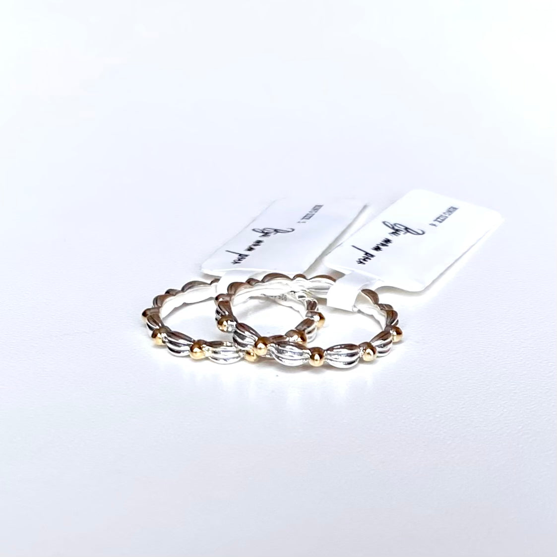【poco】Silver925×18K plain ring 1