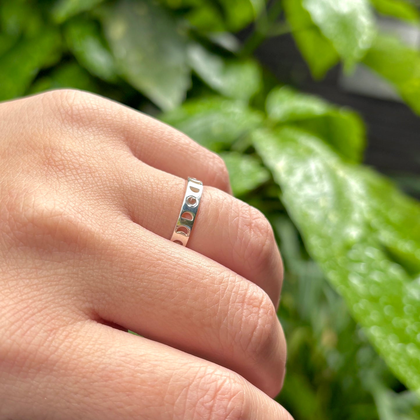 Moon design ring