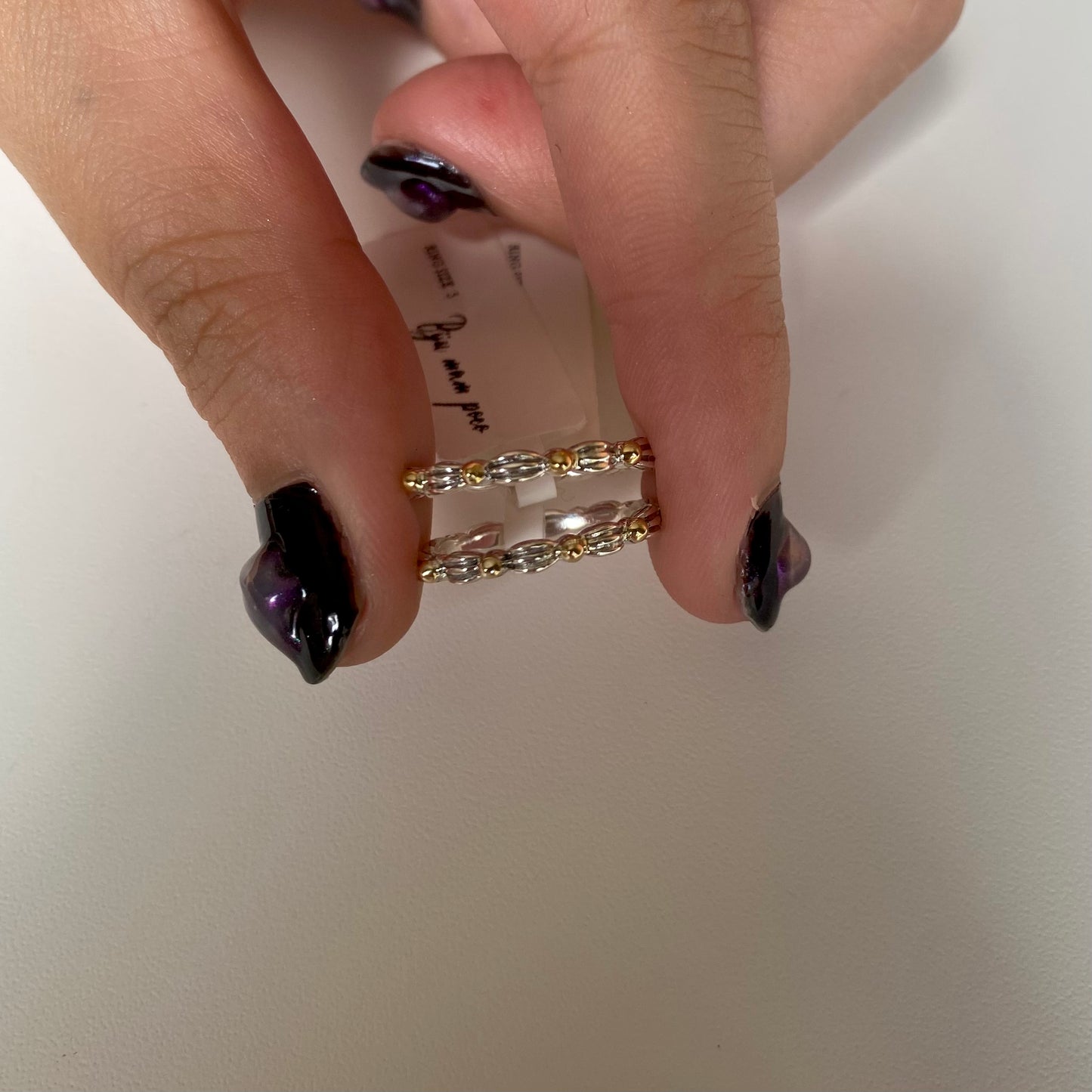 【poco】Silver925×18K plain ring 1