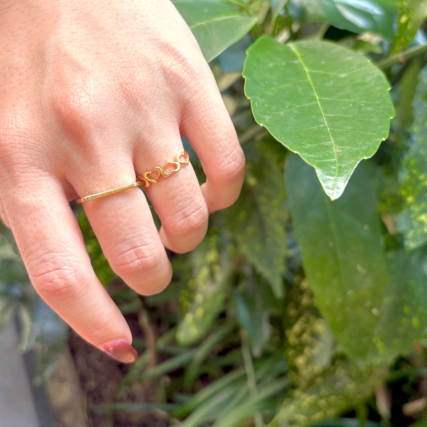Brass Heart plain ring 2
