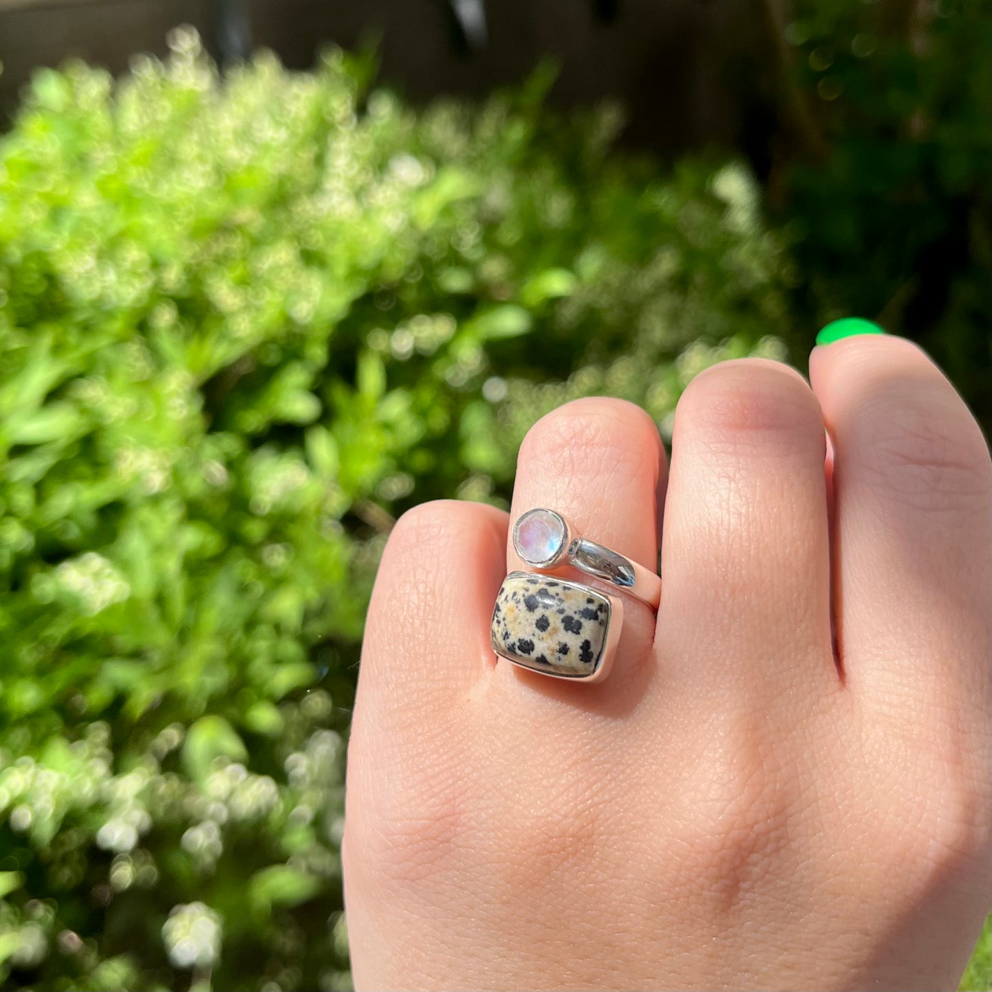 Silver925 2stone ring 7