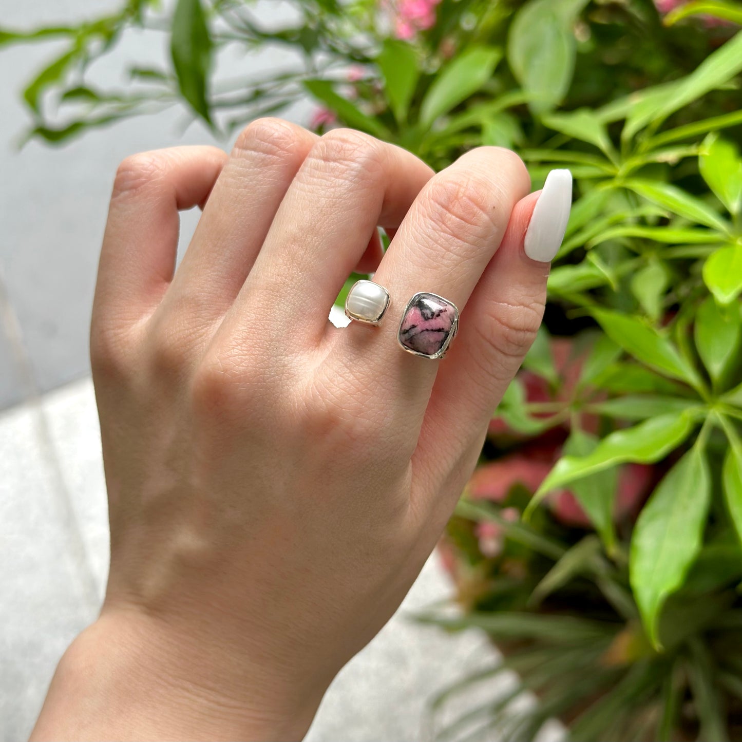 Silver925 2stone ring 12