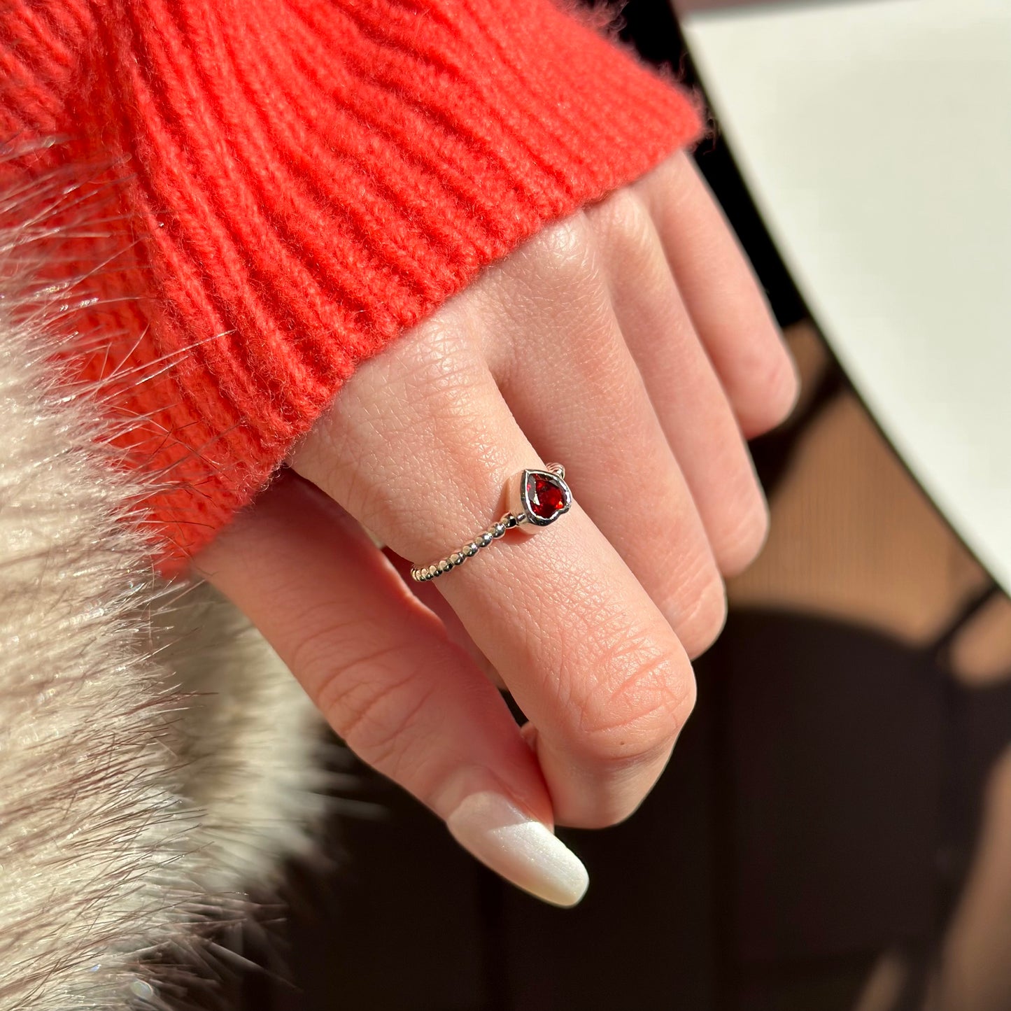 Silver925 Heart petit ring 2