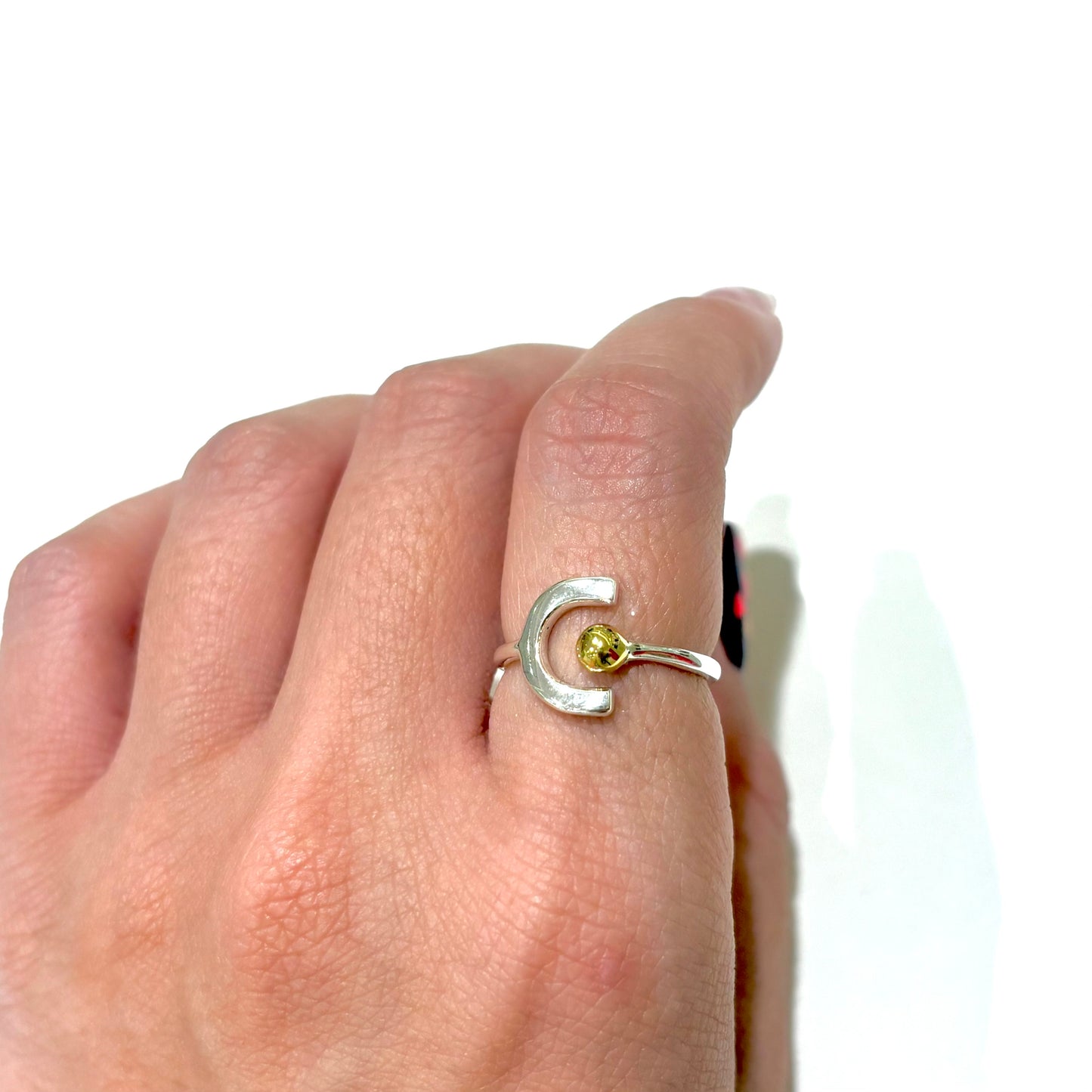 Moon plain ring 4