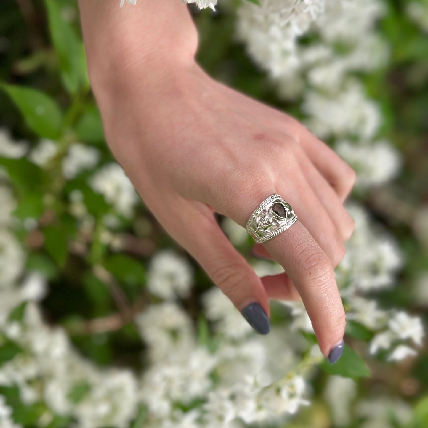 Flower design ring 11