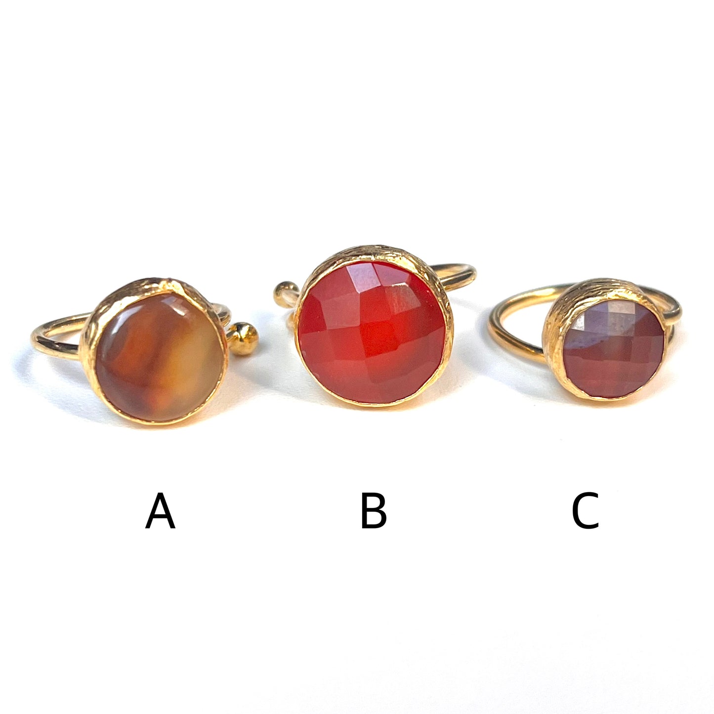 Brass 1stone ring 1