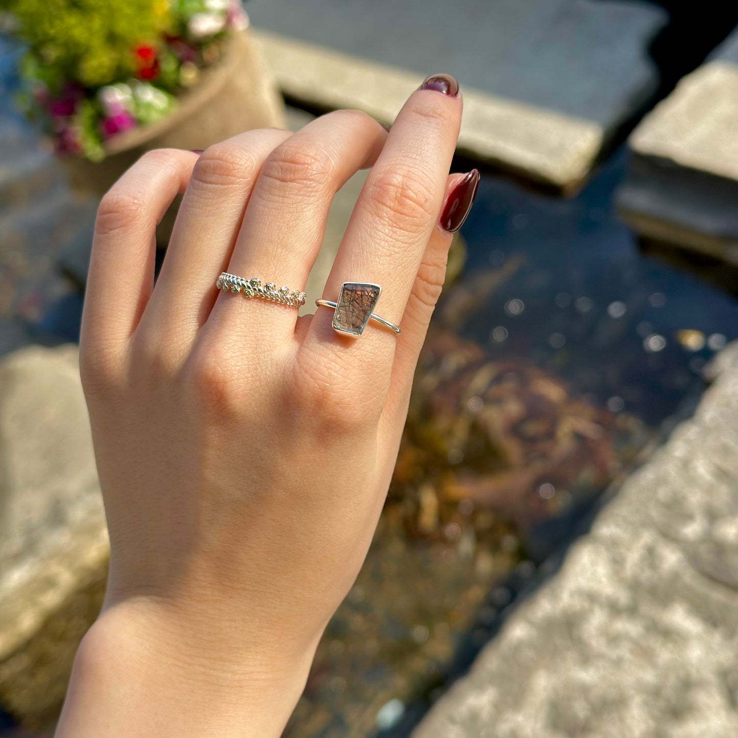 Silver925 1stone ring 23