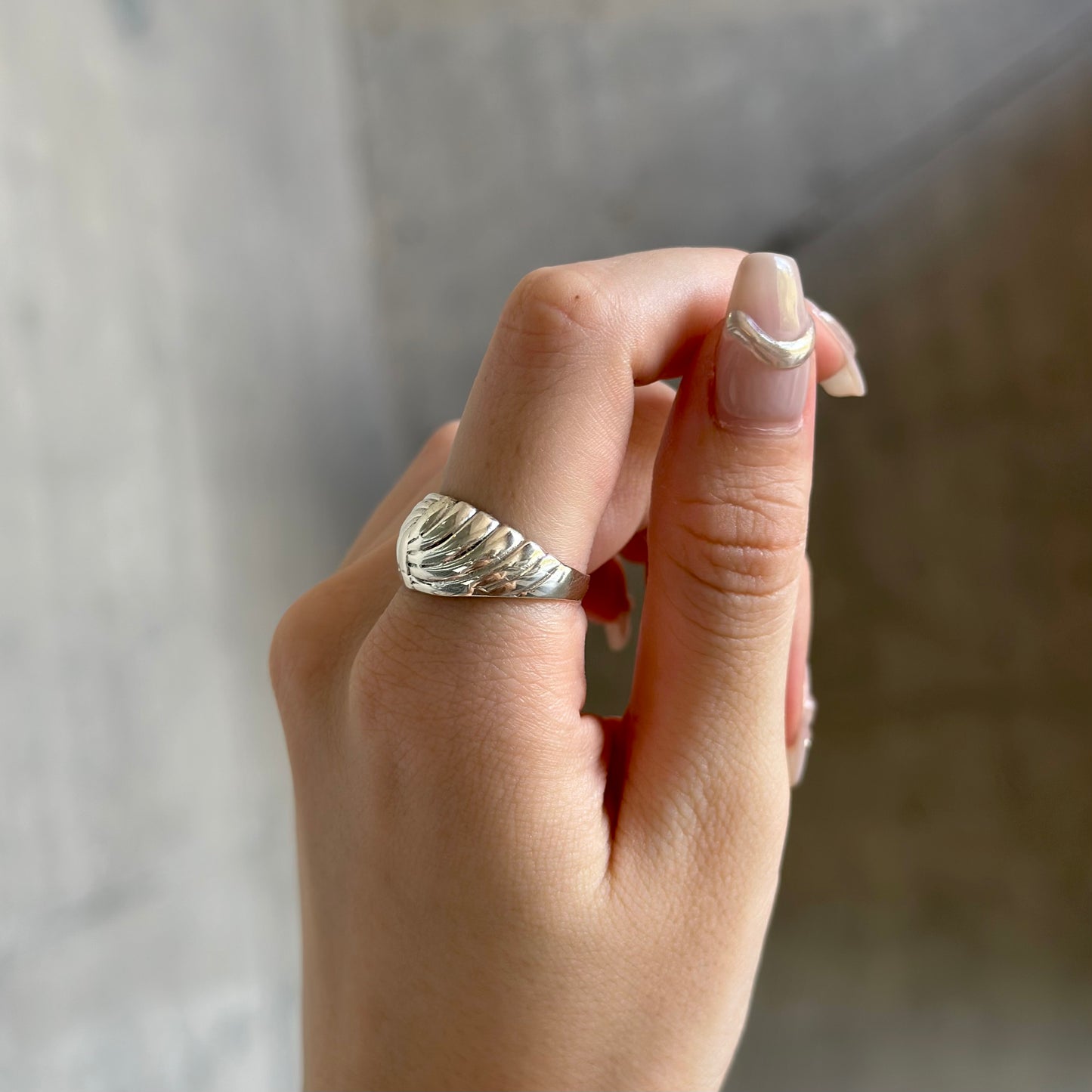 Silver925 plain ring 62