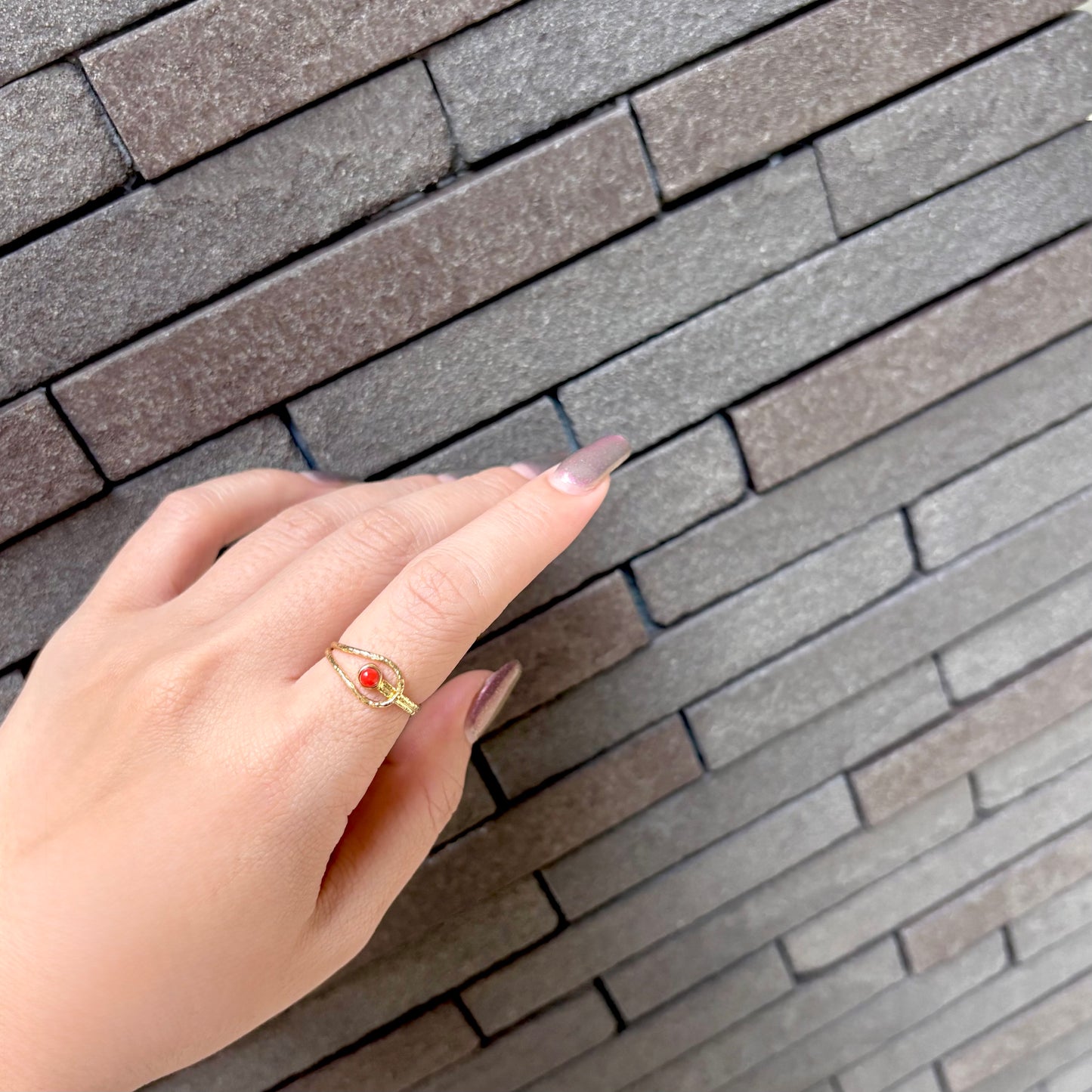 Brass design ring 7