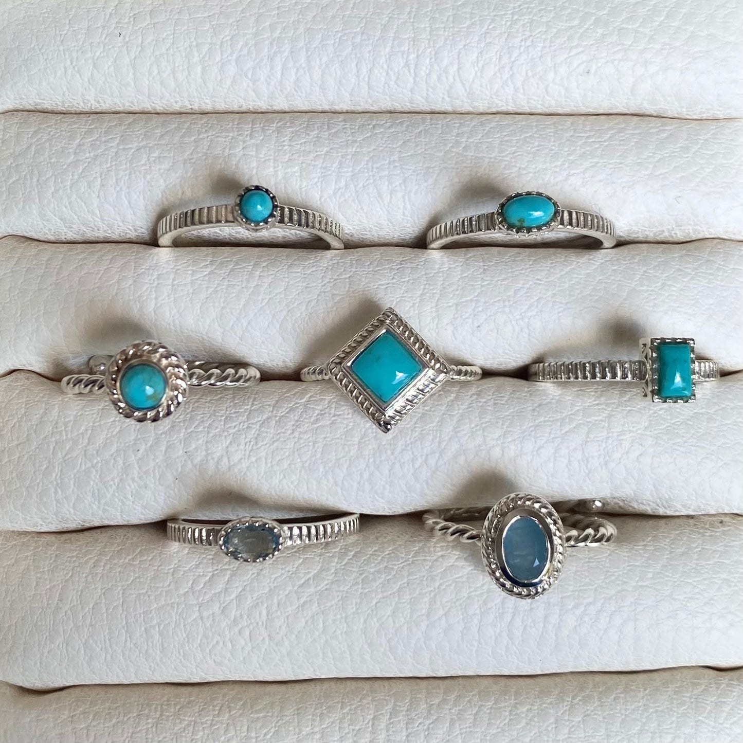 Silver925 petit ring〈blue〉