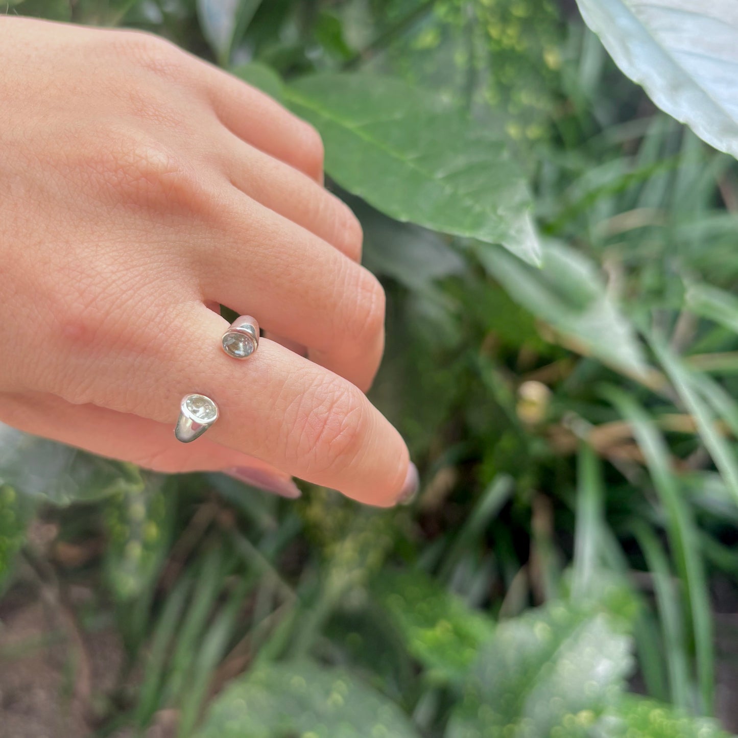Silver925 2stone ring 19