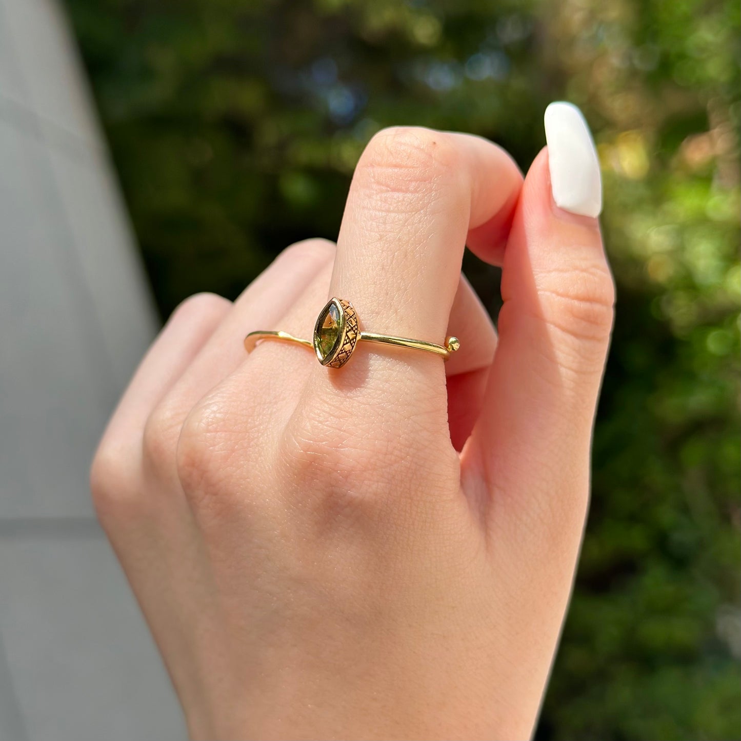 Brass petit ring 7