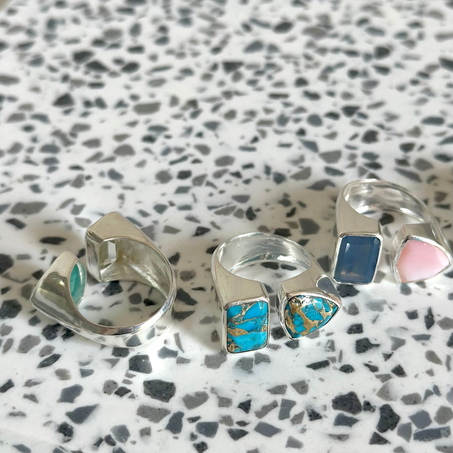 Silver925 2stone ring 9