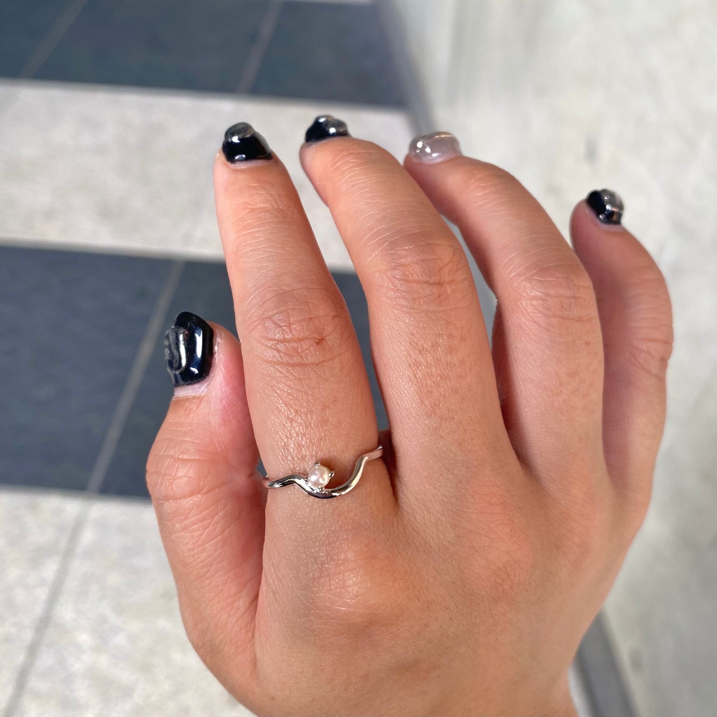 Silver925 wave ring 3
