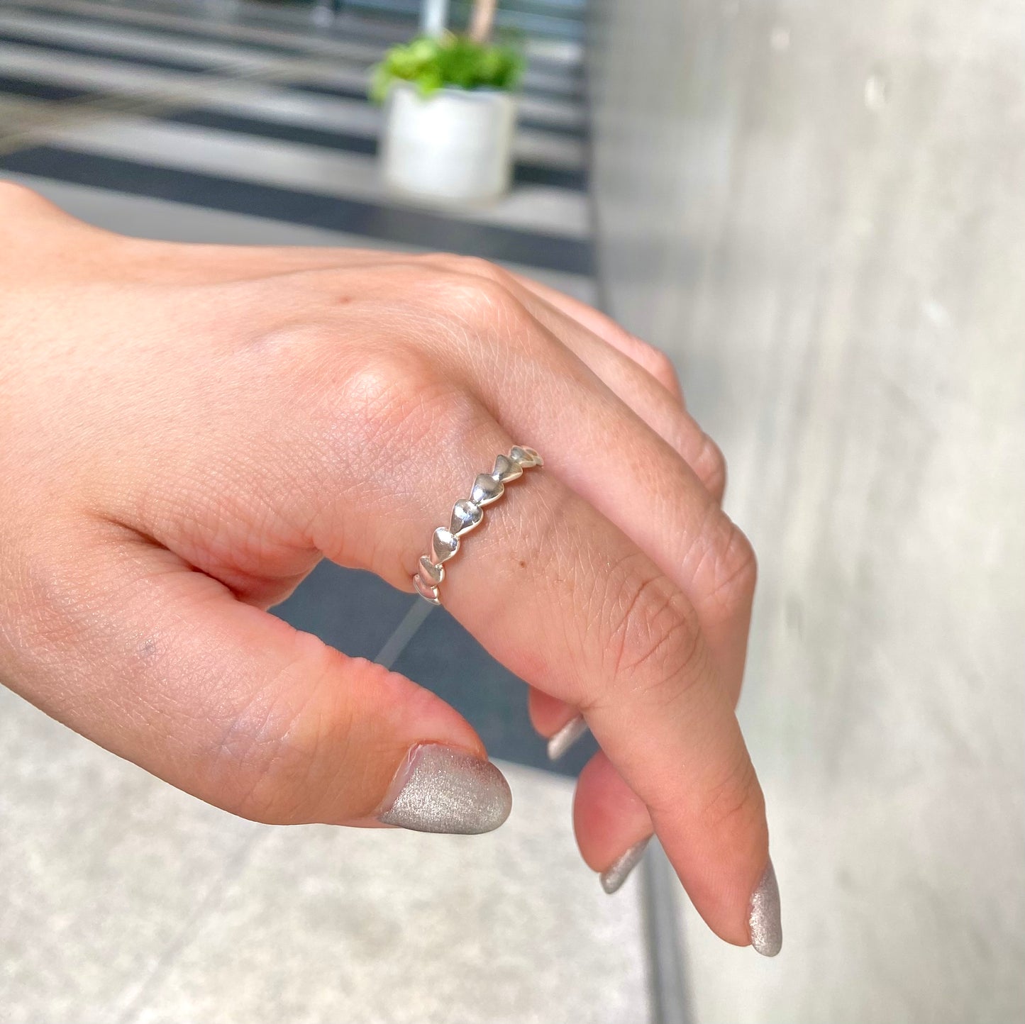 Heart plain ring 4
