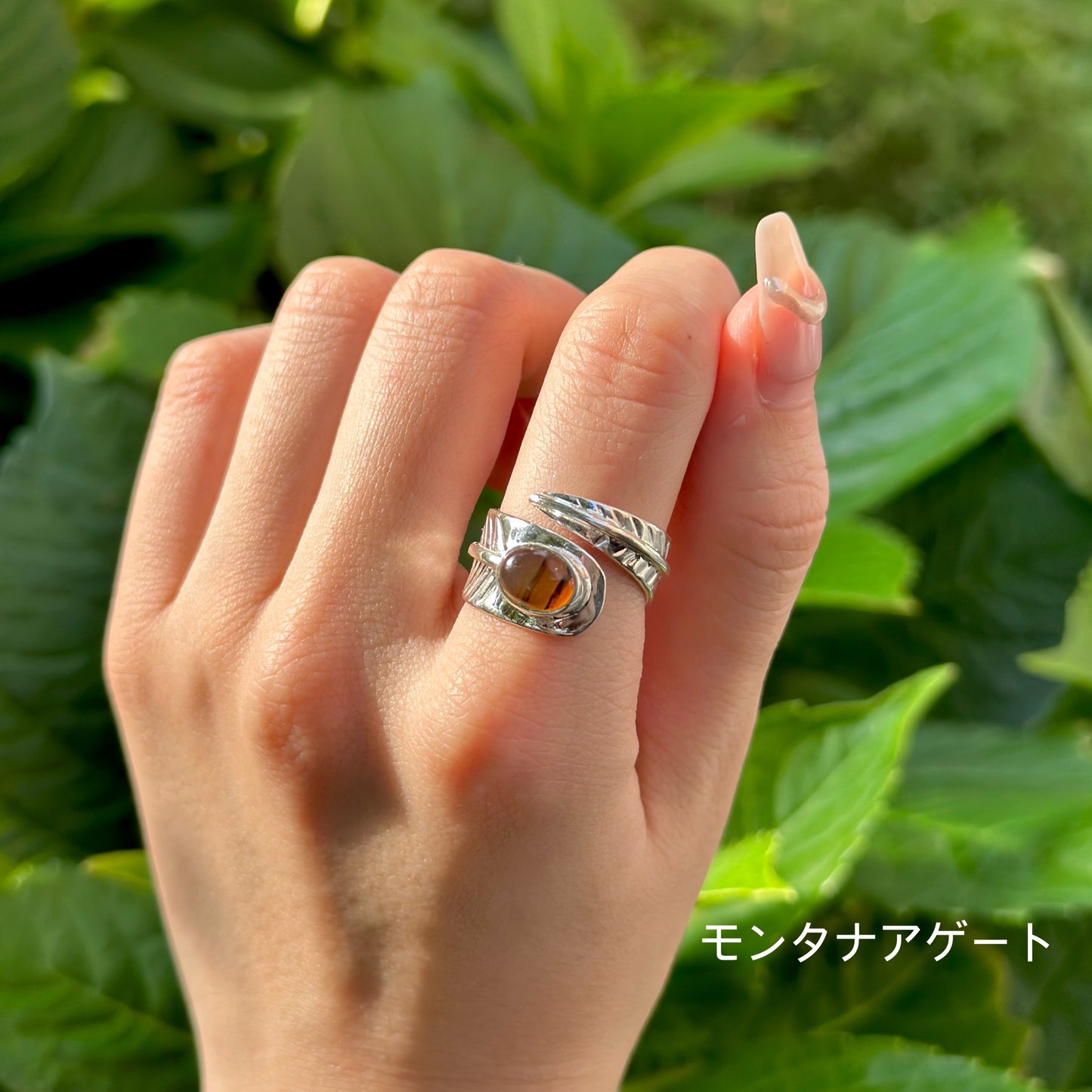 Silver925 feather design ring