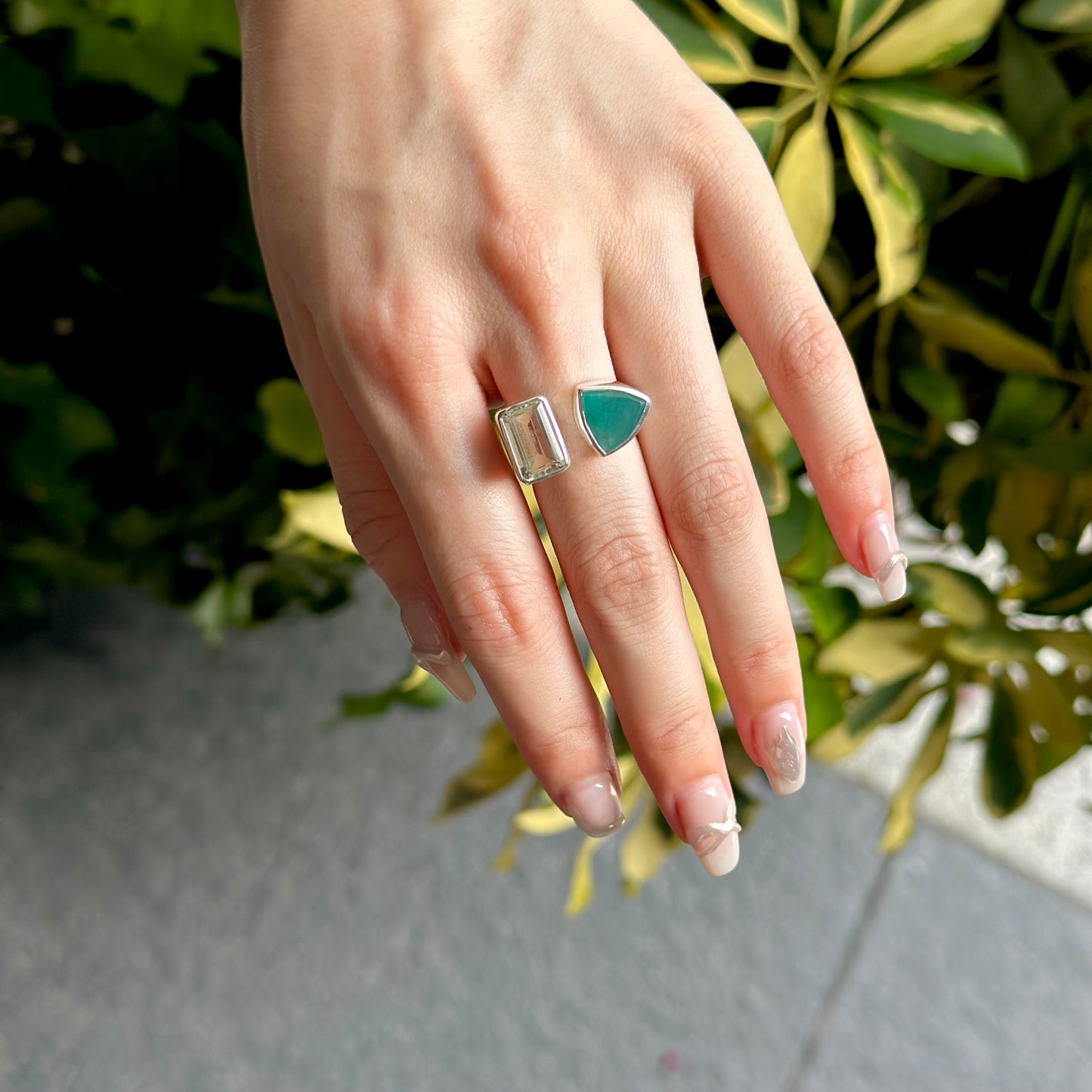 Silver925 2stone ring 9