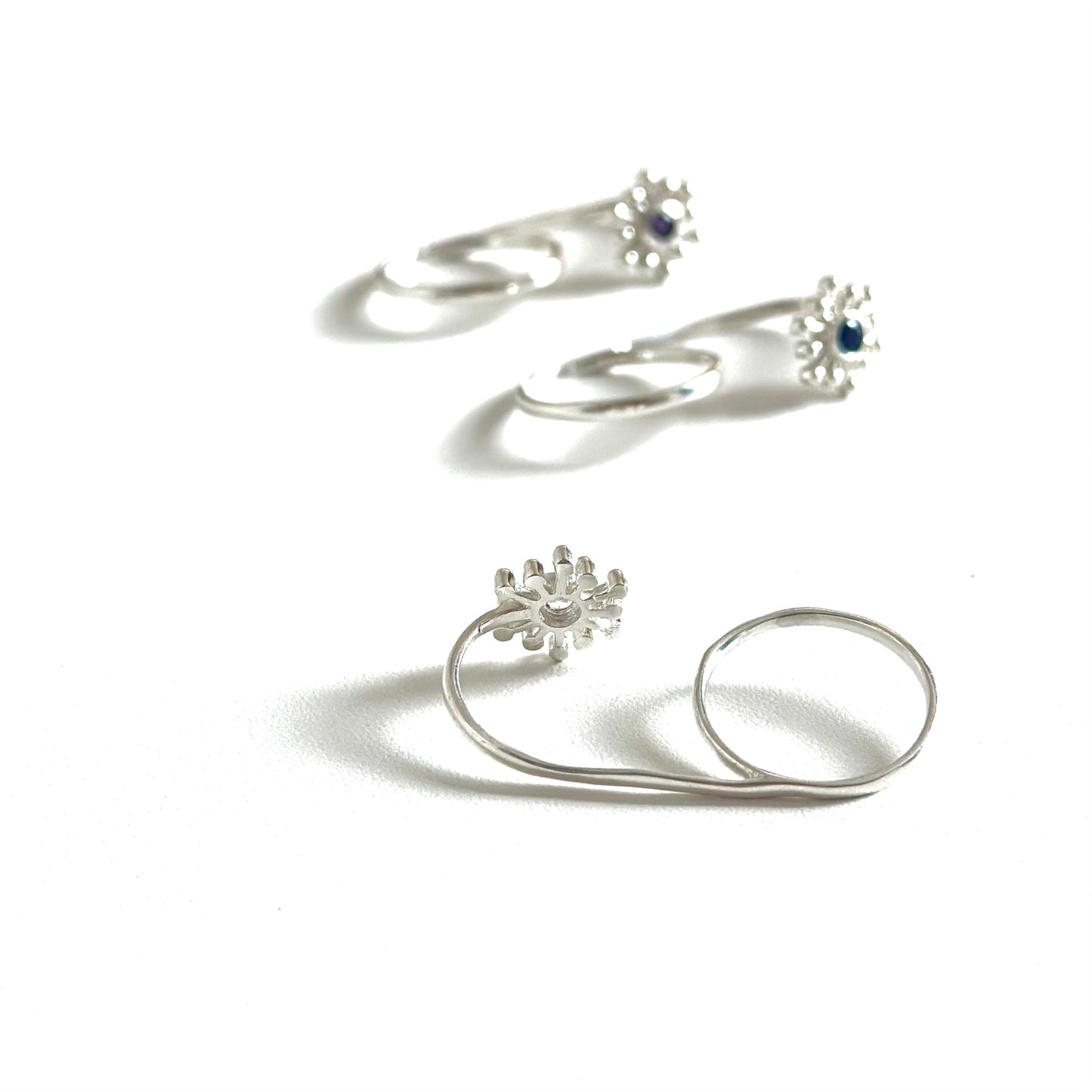 Flower 2finger ring