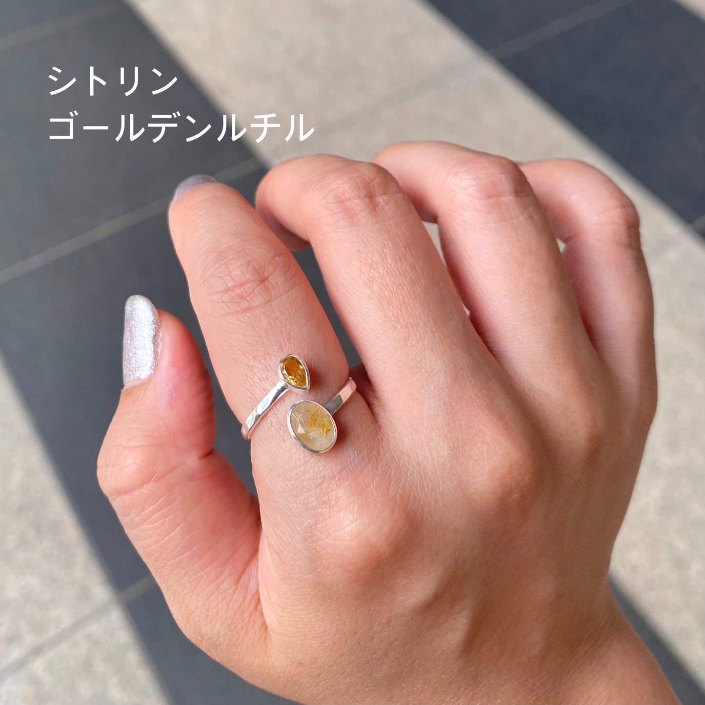 Silver925 2stone ring 11
