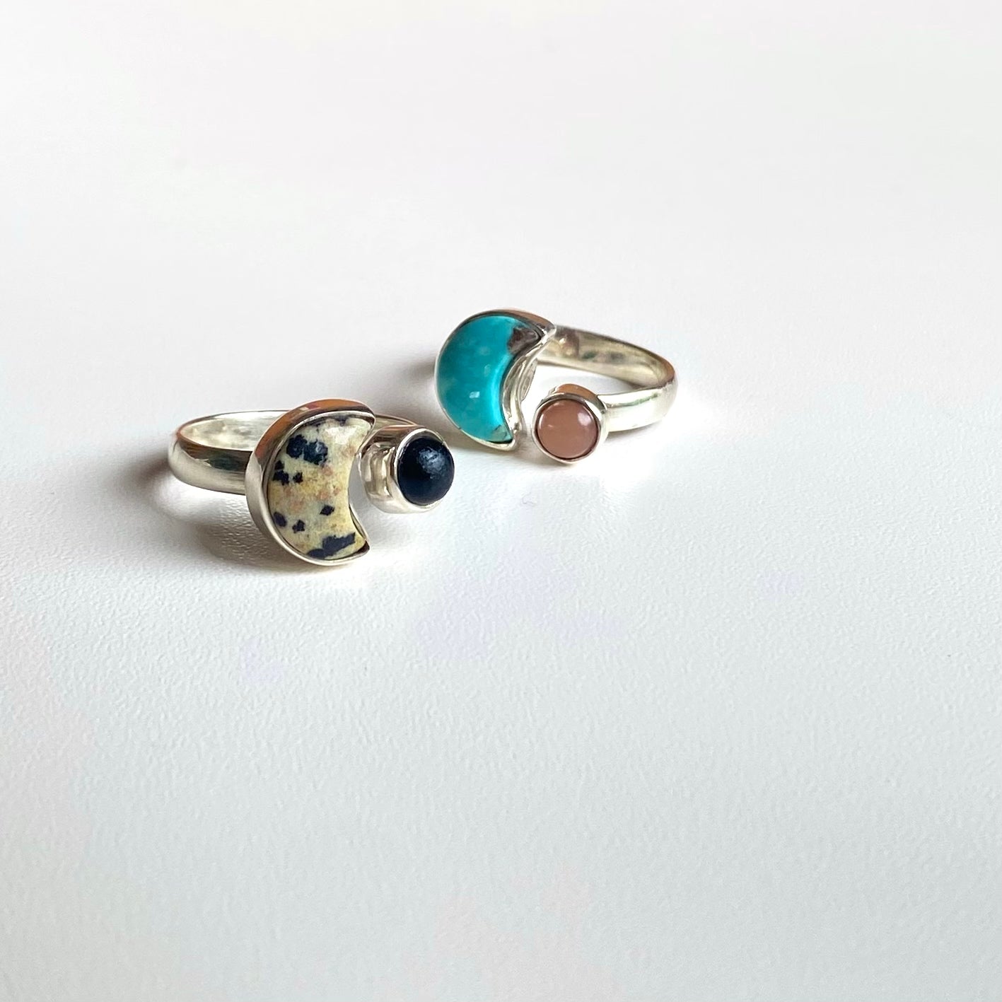Moon design ring