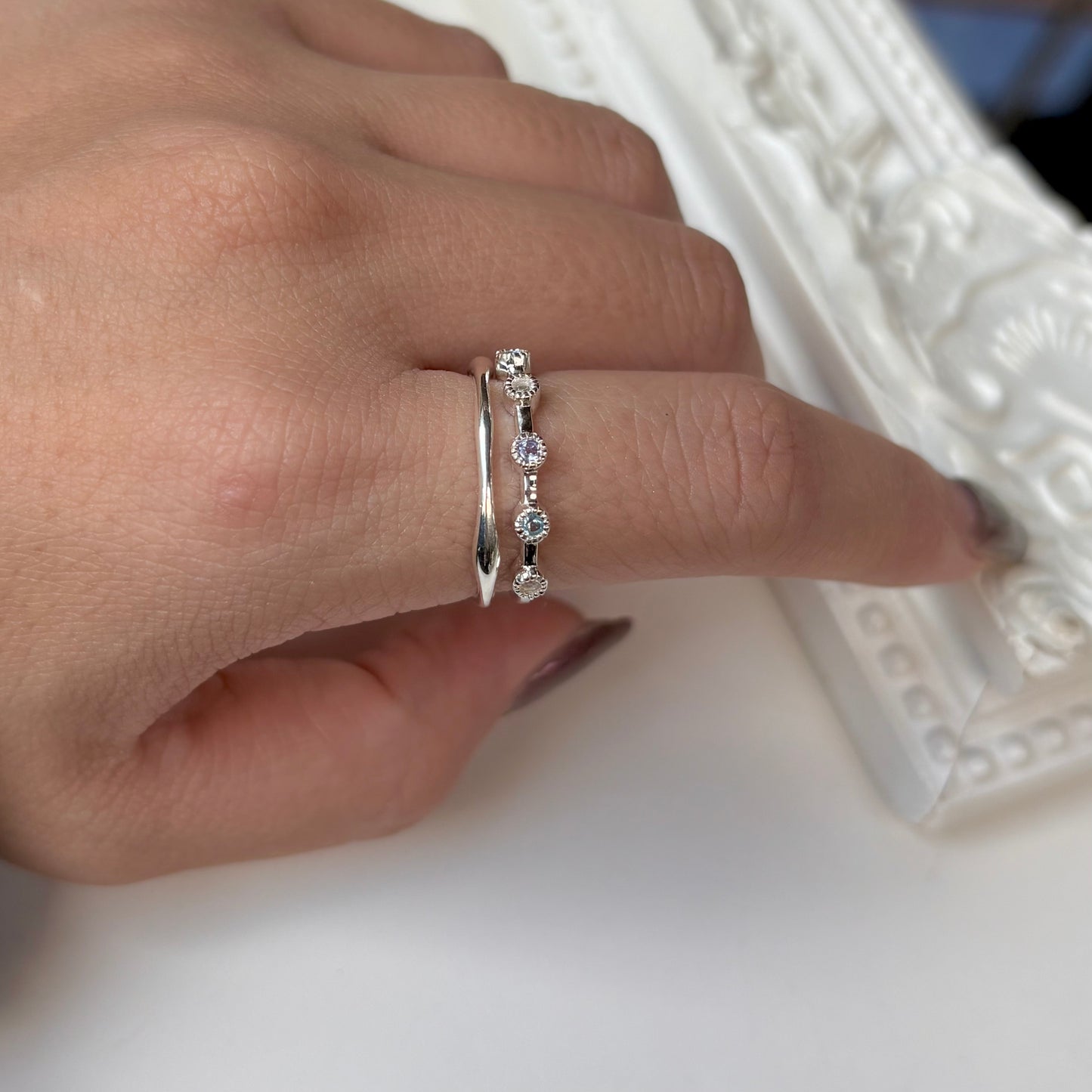 Silver925 plain ring 38