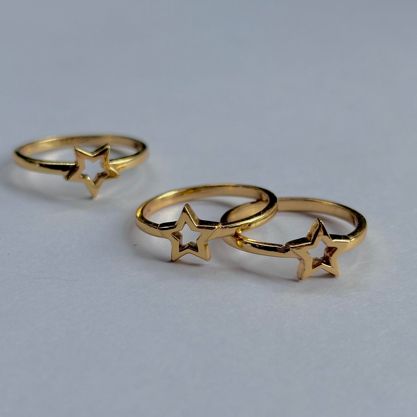 Brass star plain ring 6