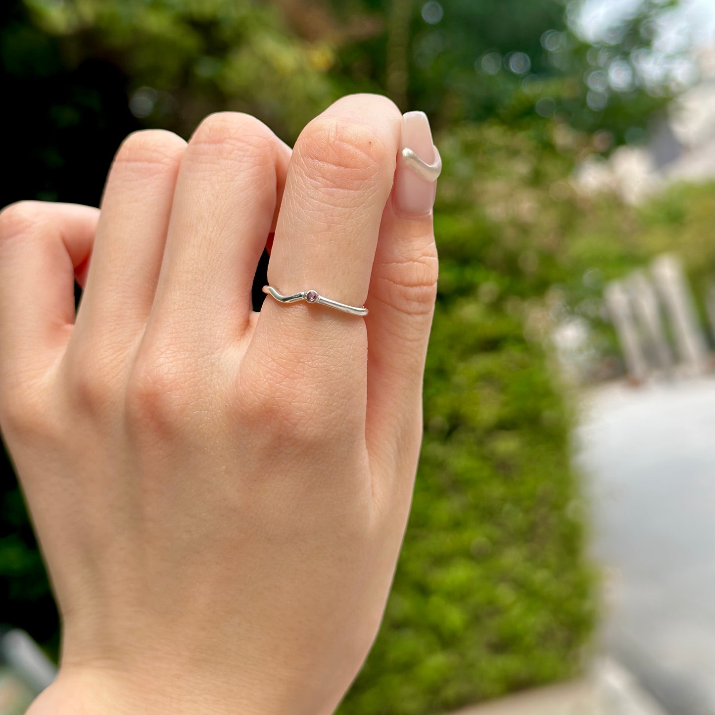 Petit stone wave ring 2