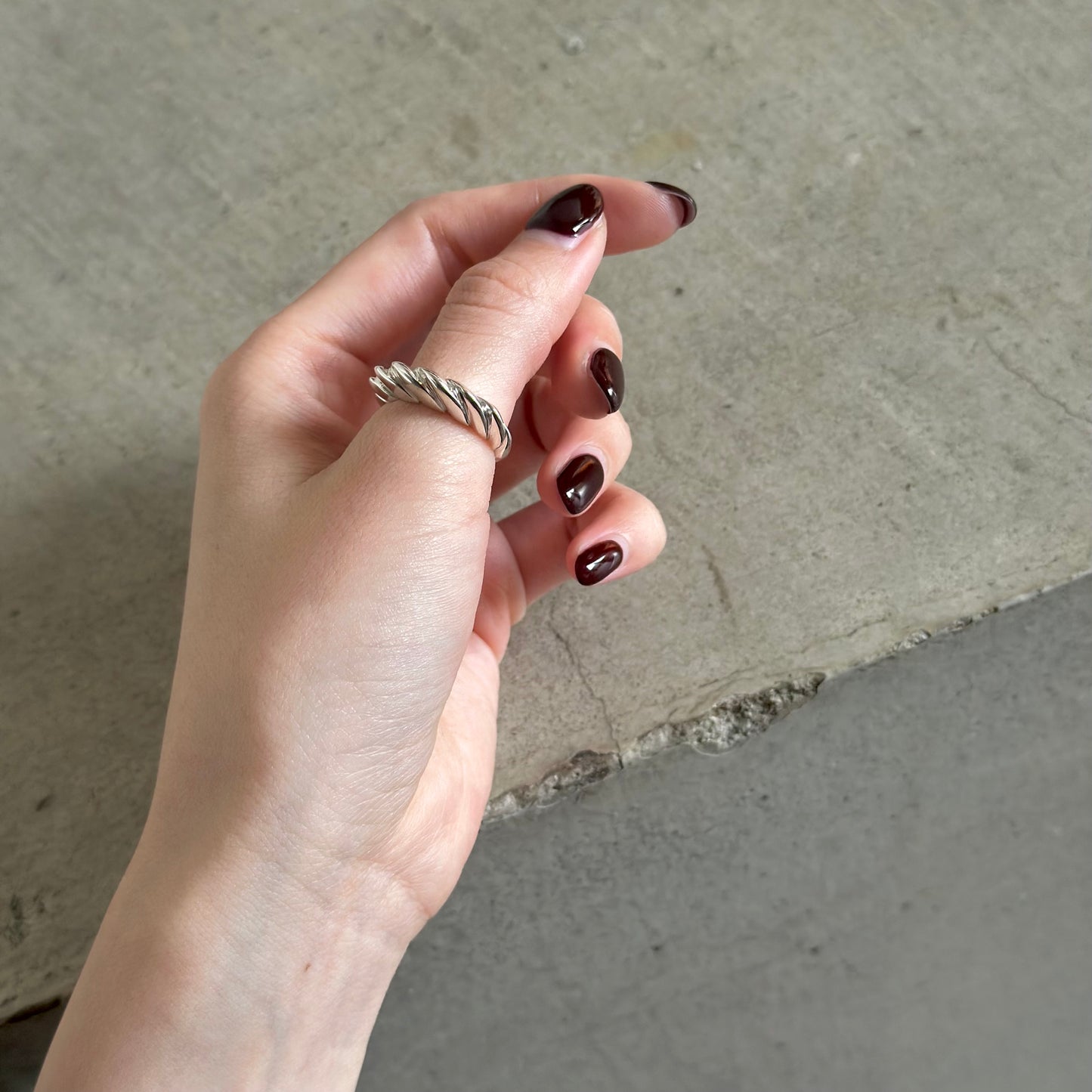 Silver925 plain ring 127