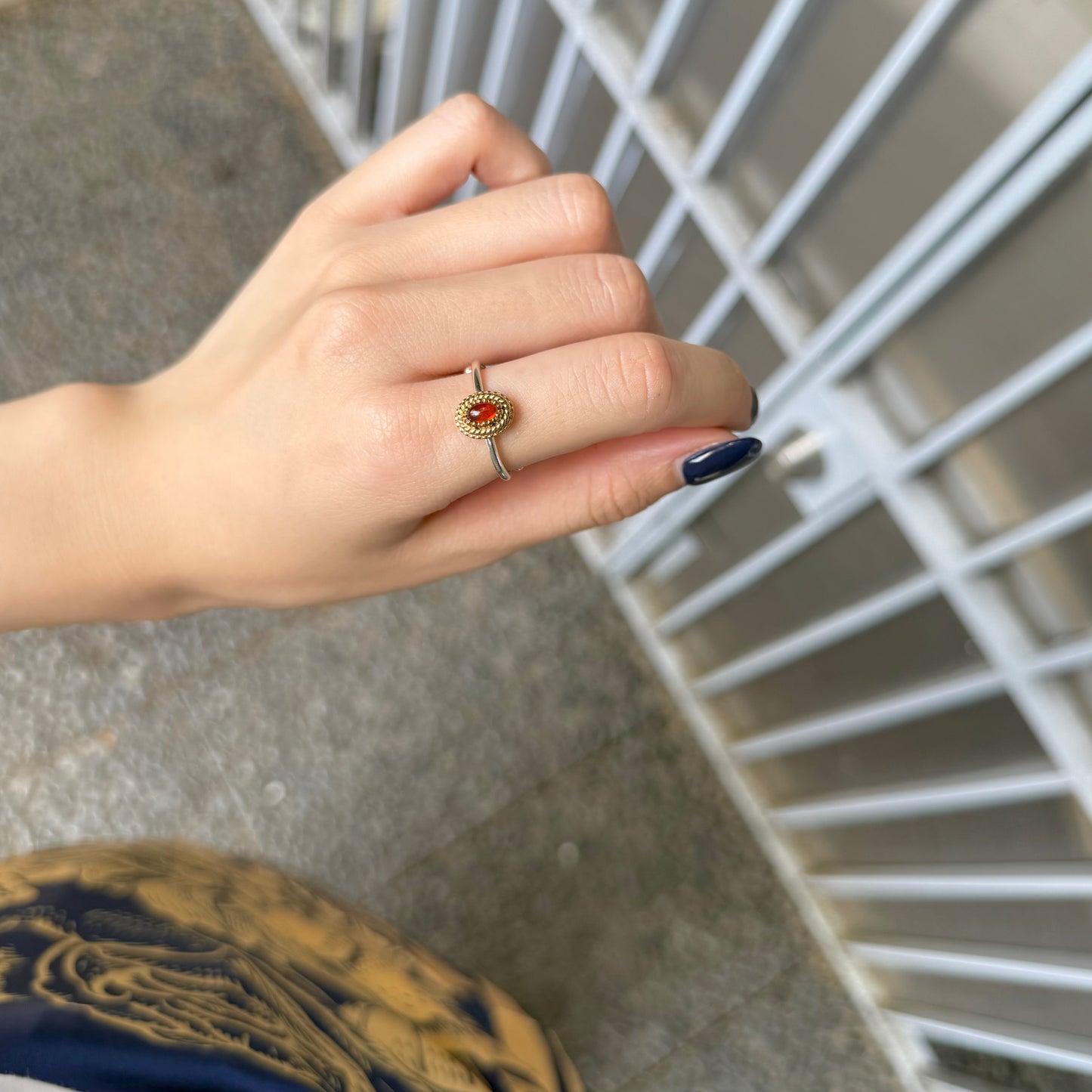 Silver925×Brass petit ring 3