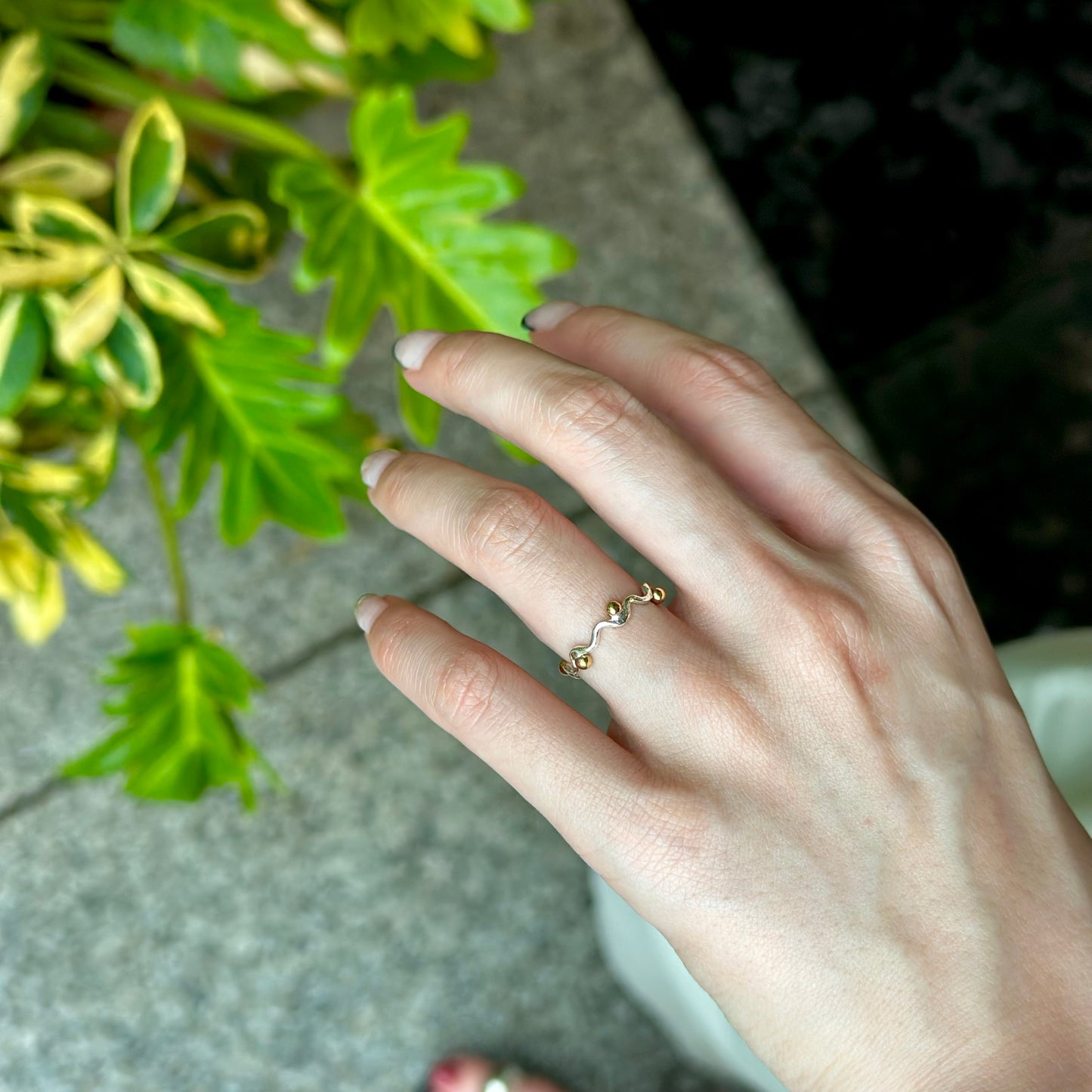 Silver925×Brass plain ring 22