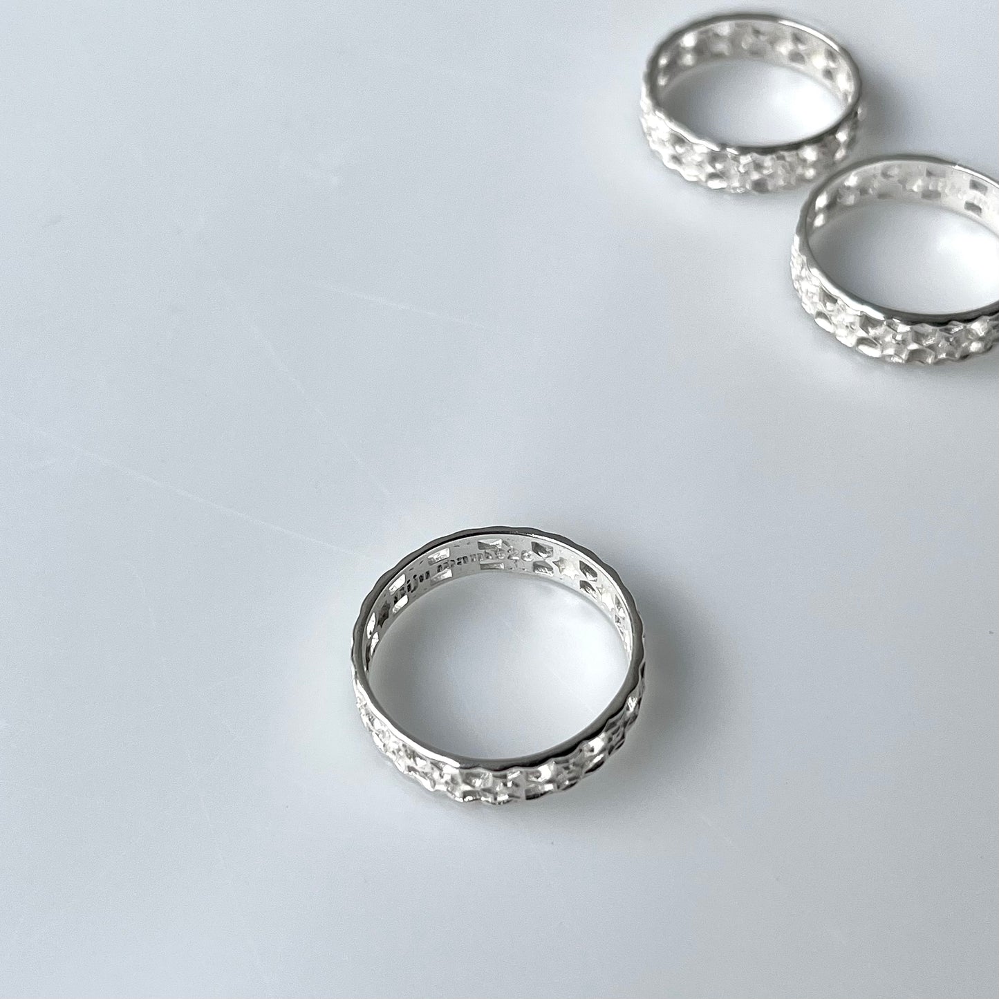 Silver925 star plain ring 2