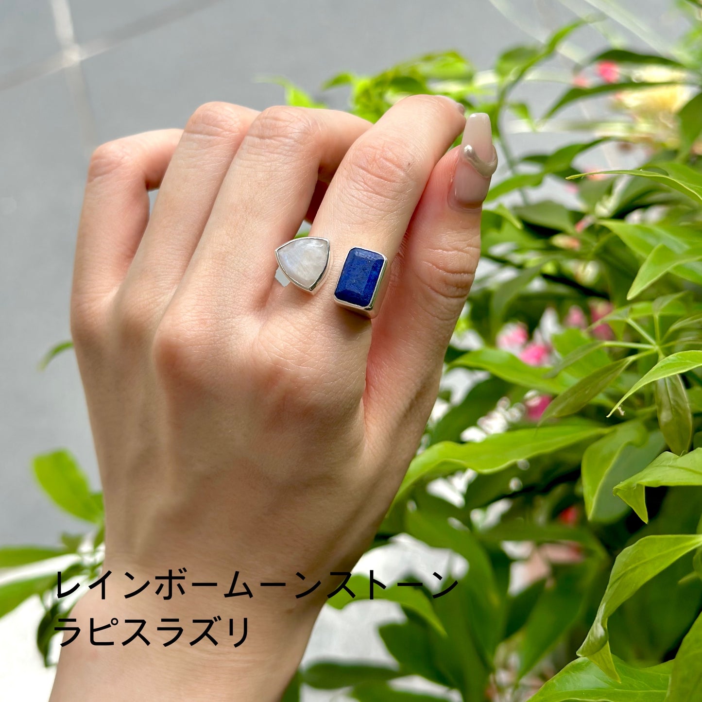 Silver925 2stone ring 9