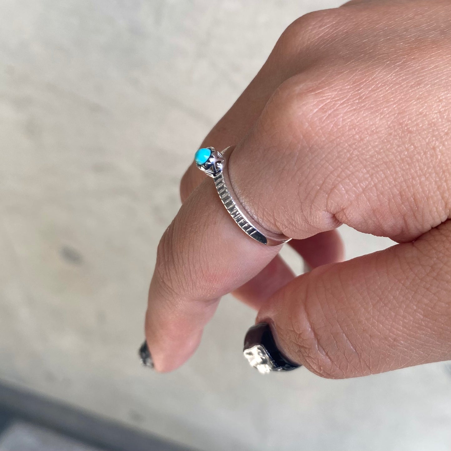 Silver925 petit ring〈blue〉