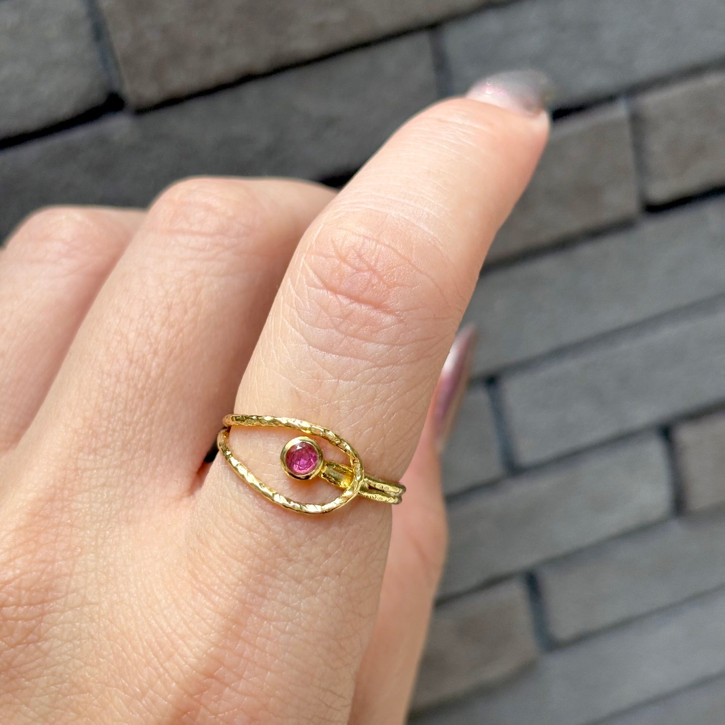 Brass design ring 7