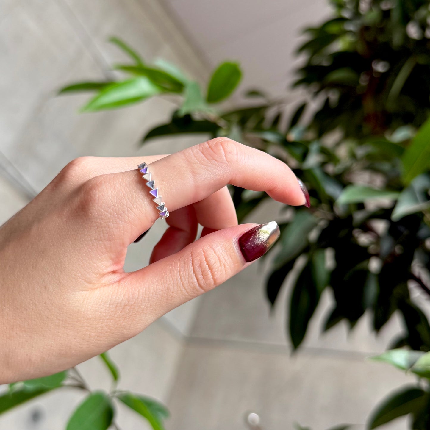 【オンライン先行】Triangle enamel ring 4