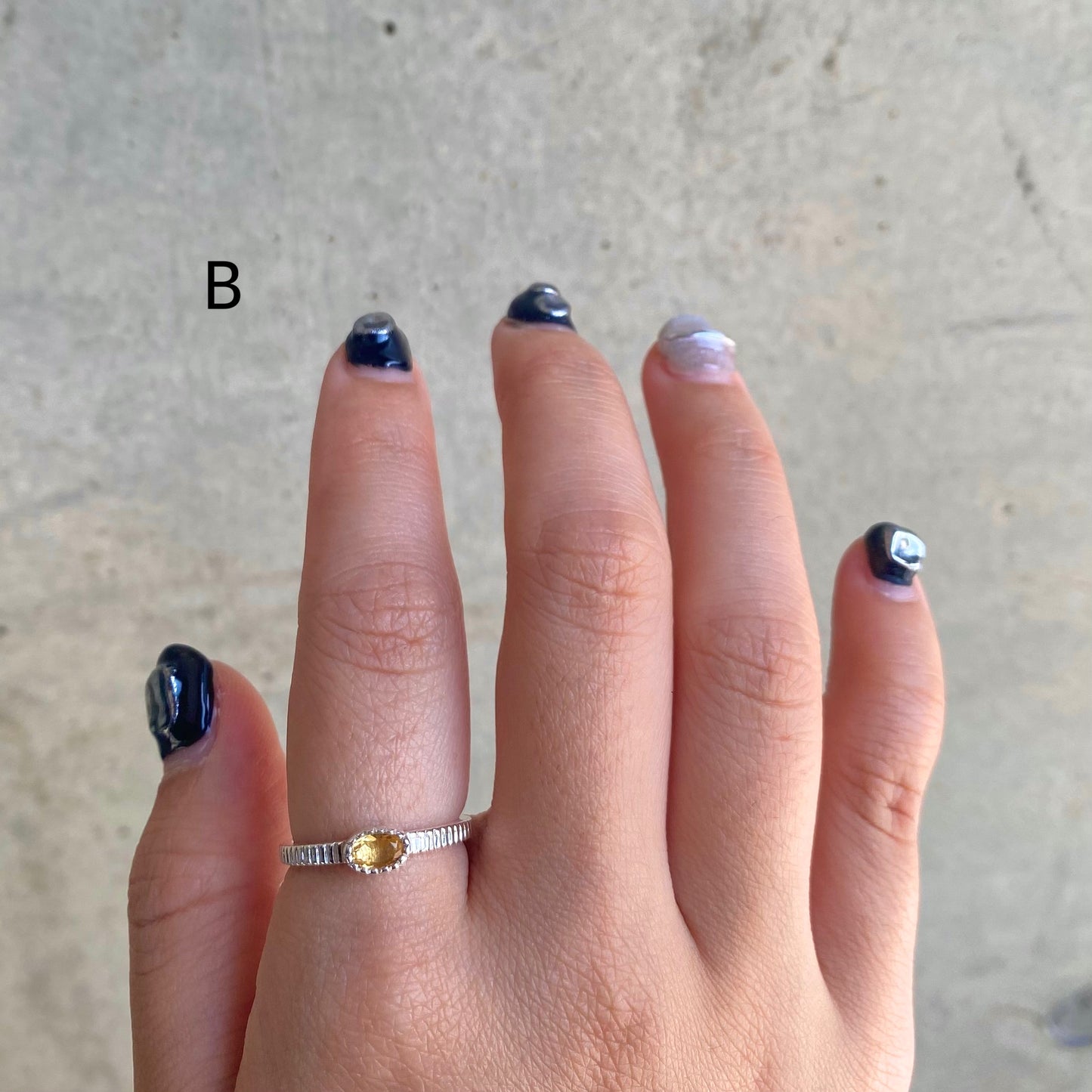 Silver925 petit ring〈yellow〉
