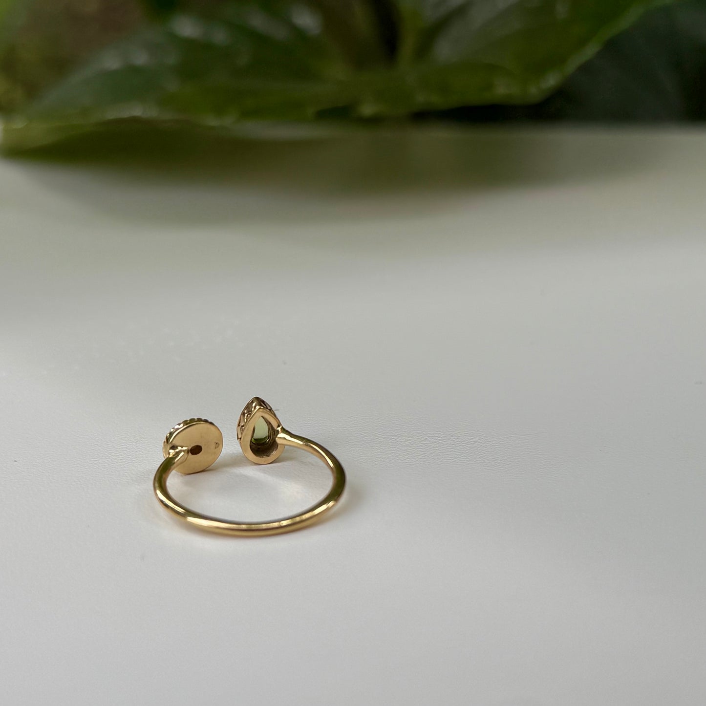 Brass 2stone ring 9